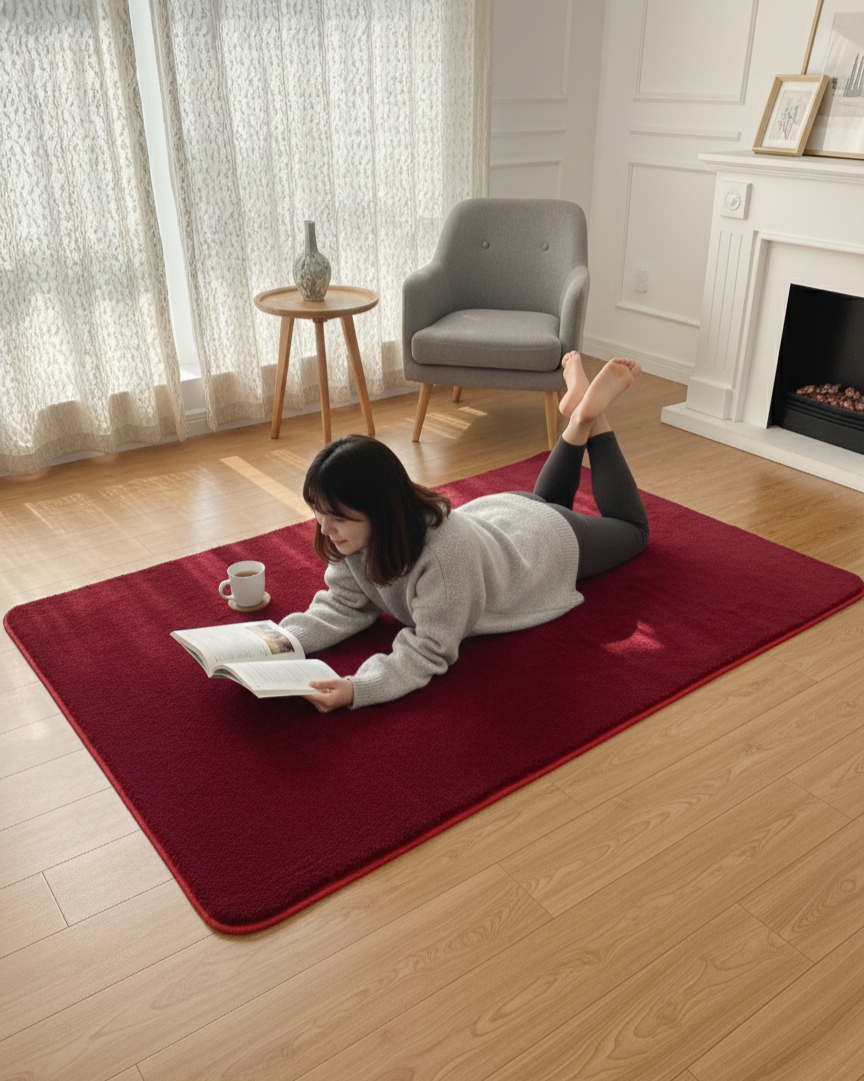 Elevate your living space with the striking beauty of our Rose Red Fur Carpet. Designed with a high-density pile that mimics the touch of genuine fur, this rug brings a sophisticated "glam" factor to any room.