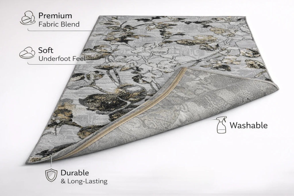 Novo Gold Grey Modern Rug