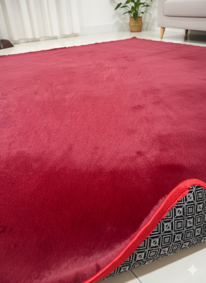 Elevate your living space with the striking beauty of our Rose Red Fur Carpet. Designed with a high-density pile that mimics the touch of genuine fur, this rug brings a sophisticated "glam" factor to any room.