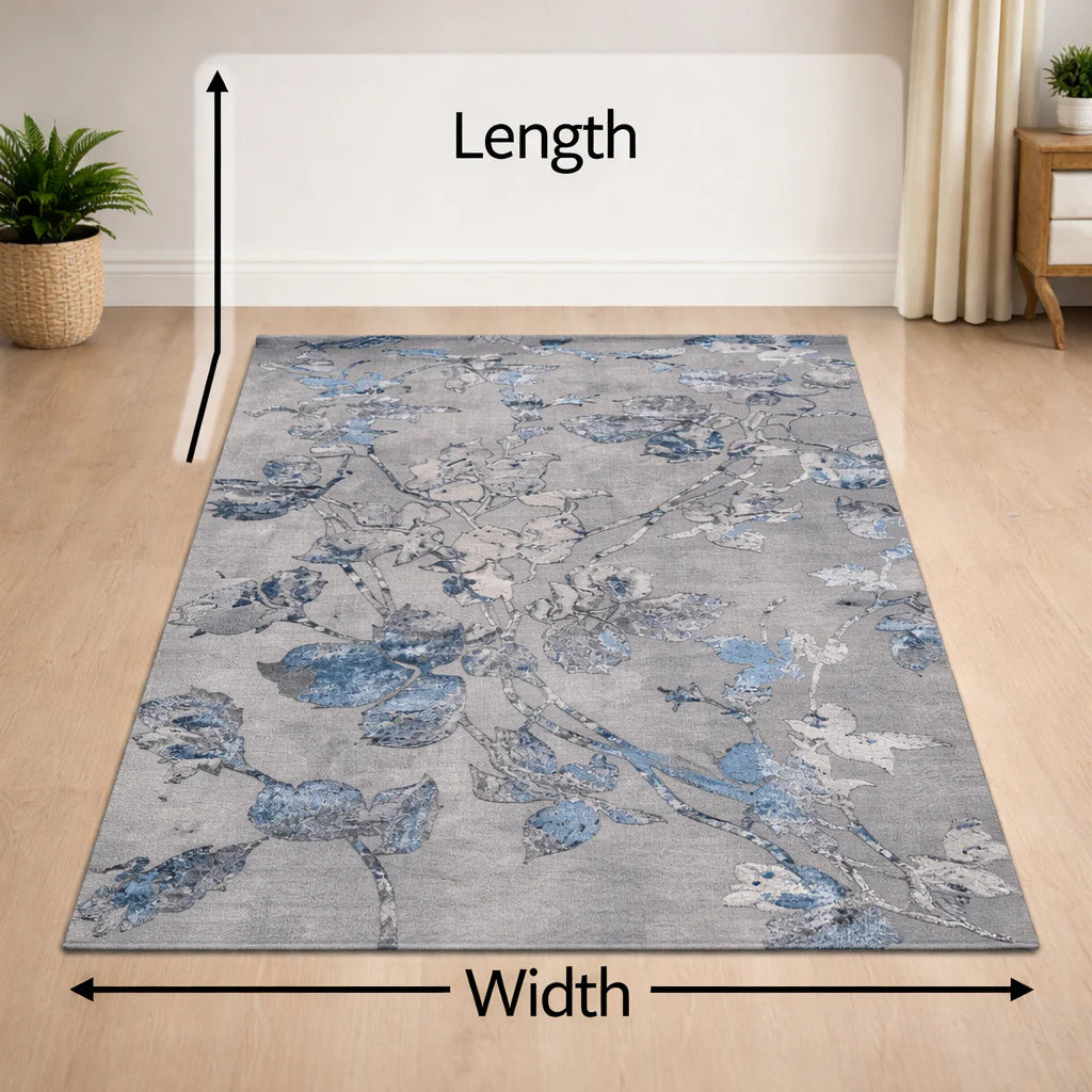 Morning Mist Petal Rug -Evokes a feeling of calmness and light.
