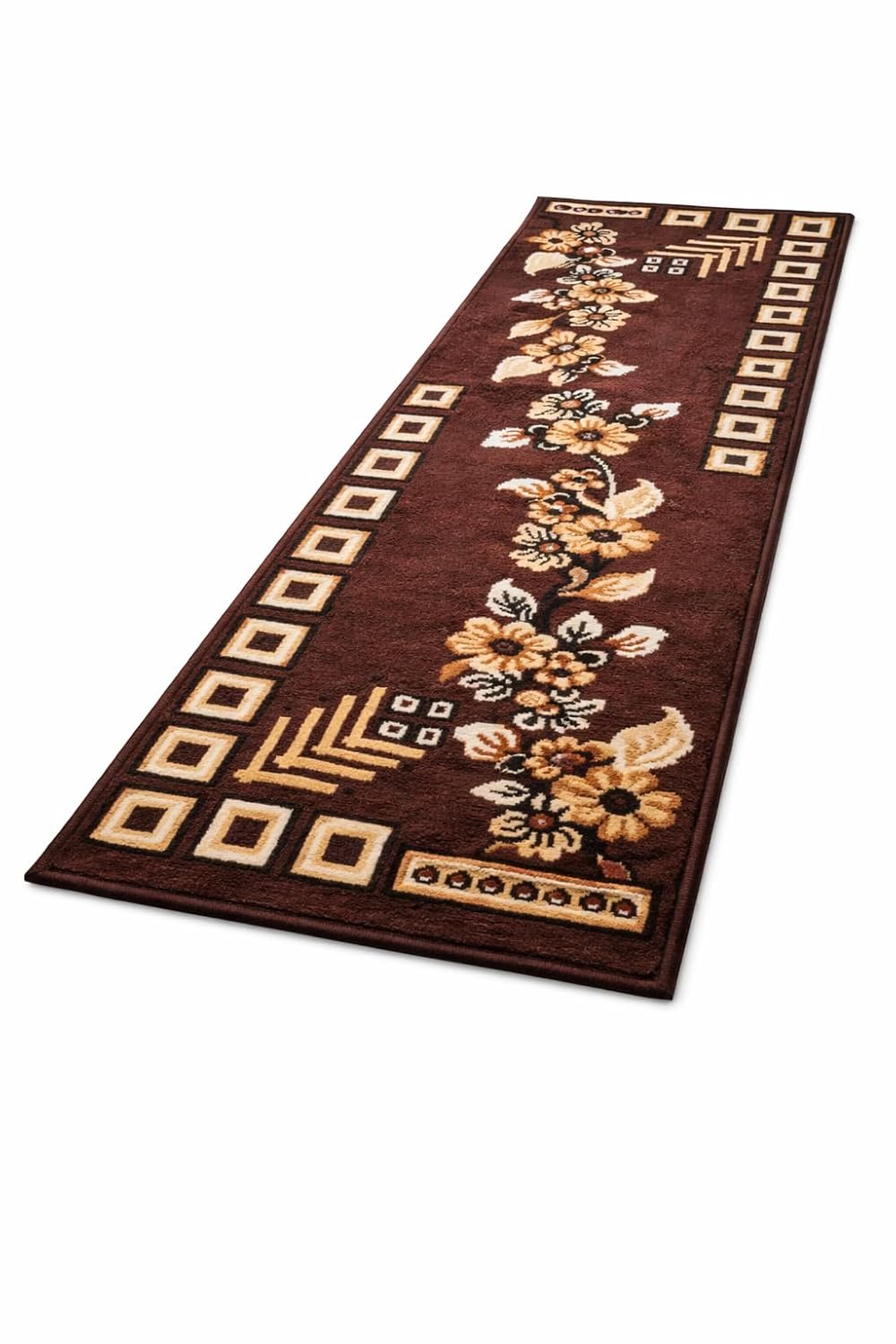 Premium & Elegant Floral Runner Carpet|1.5 x 5 feet (45 x 150 cm) – Ideal for Narrow Spaces