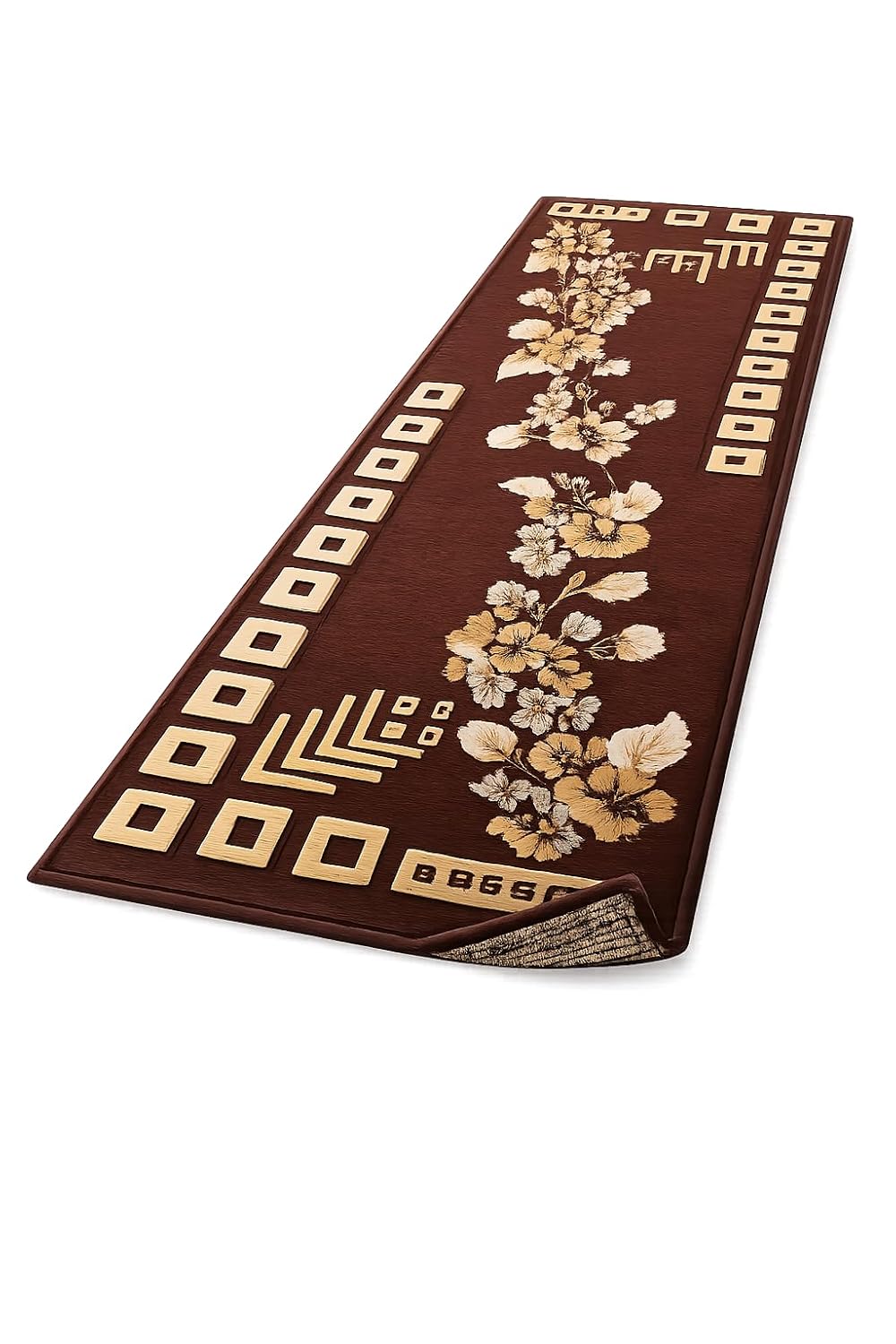 Premium & Elegant Floral Runner Carpet|1.5 x 5 feet (45 x 150 cm) – Ideal for Narrow Spaces
