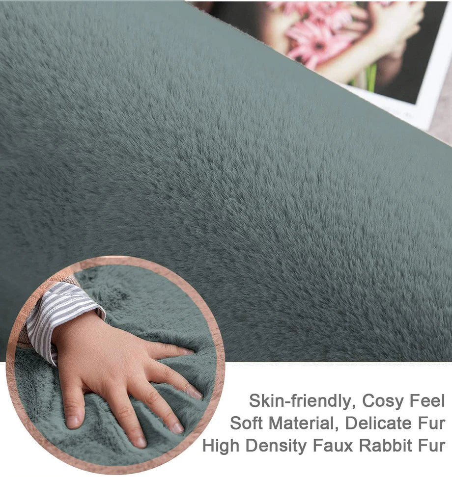 Nocturne Grey Fur Carpet