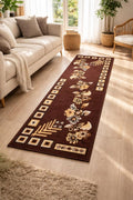 Premium & Elegant Floral Runner Carpet|1.5 x 5 feet (45 x 150 cm) – Ideal for Narrow Spaces