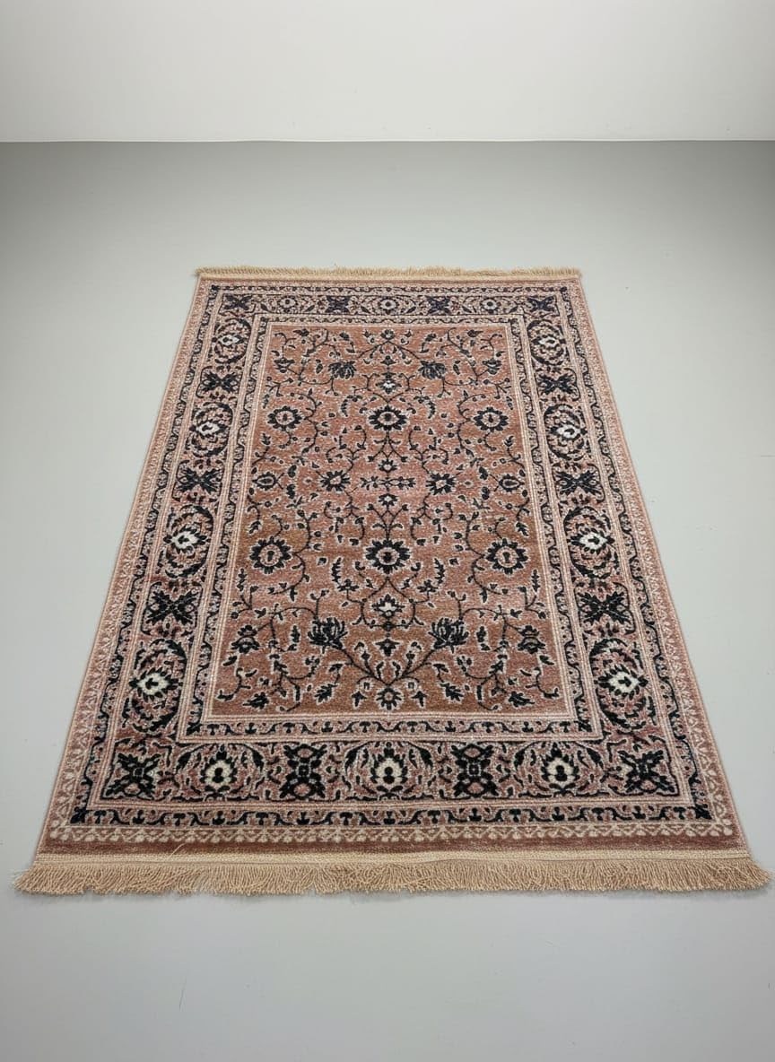 Kashmiri Silk Carpet – Traditional Look, Silk-Touch Persian Style Collection Premium Export-Quality Rug for Living Room or Hall