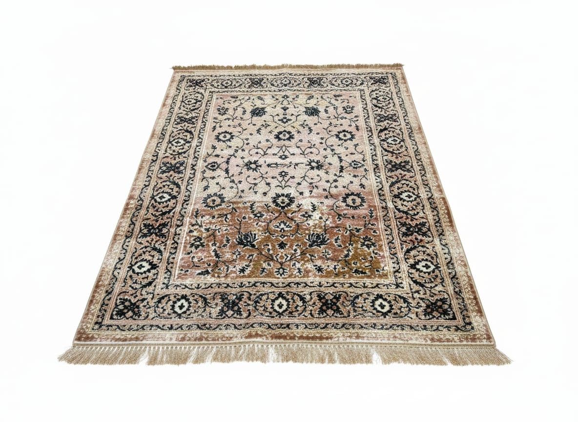 Kashmiri Silk Carpet – Traditional Look, Silk-Touch Persian Style Collection Premium Export-Quality Rug for Living Room or Hall