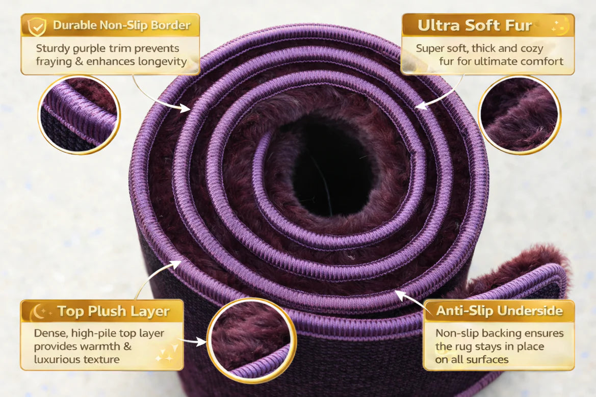 Mulberry Soft Fur Carpet