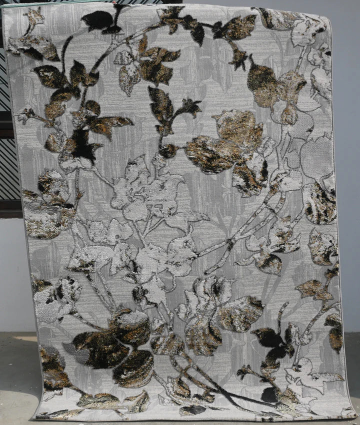 Novo Gold Grey Modern Rug